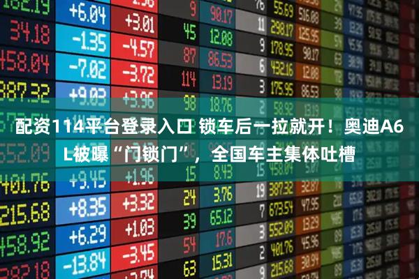配资114平台登录入口 锁车后一拉就开！奥迪A6L被曝“门锁门”，全国车主集体吐槽
